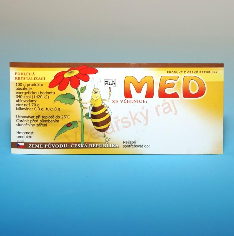 V0030 - Samolepící etiketa na Med 