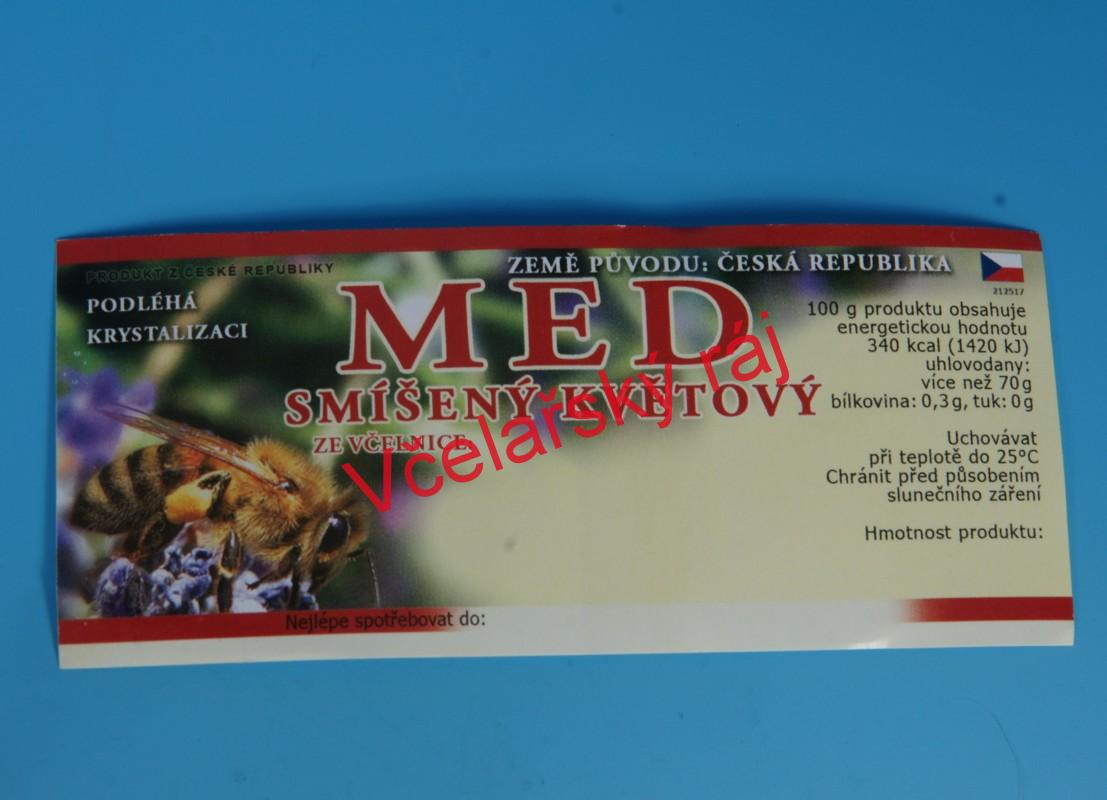V0071 - Samolepící etiketa na Med smíšený květový