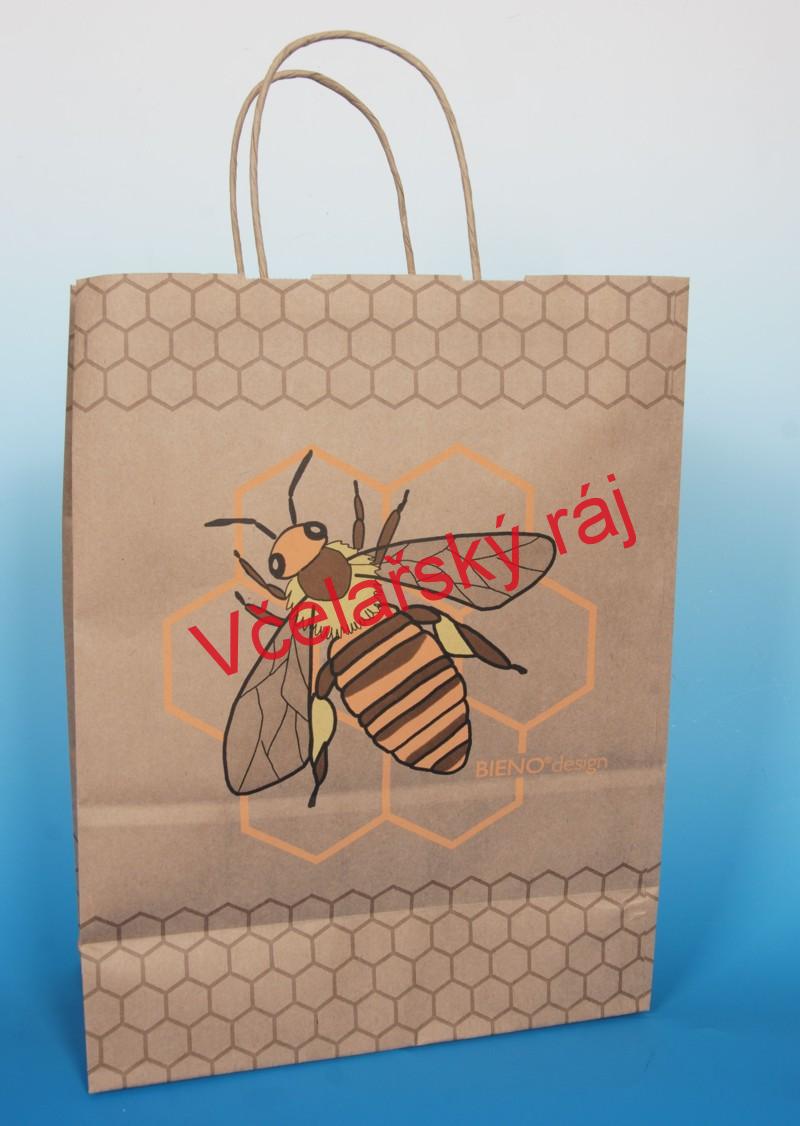 H0005 - Papírová dárková taška s včelkou